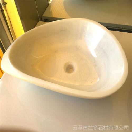 爵士白与雅士白大理石洗手台上盆 酒店别墅石材批发加工全指南